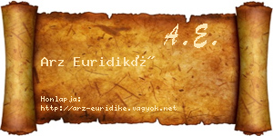 Arz Euridiké névjegykártya